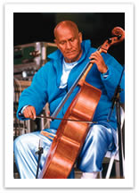 Sri Chinmoy plays the cello